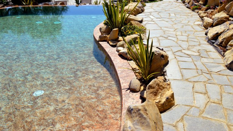 interierovy bazen foliovy betonovy 3D kameň folia ALKORPLAN touch RENOLIT authentic bazen na klúč