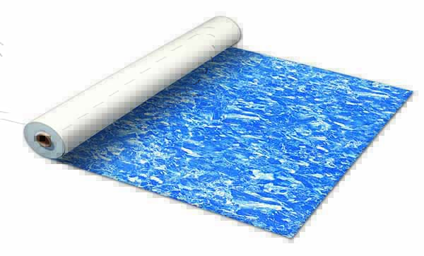Exteriérový exkluzívny bazén na mieru, fóliový betónový z fólie MARBLE ALKOR3000 na kľúč, farba fólie modro biela mramor